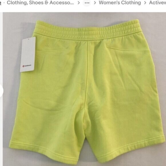 LULULEMON Womens LOUNGEFUL High Rise 4” Electric Lemon Shorts Sz 4 SIZE 6 NWT - Picture 2 of 6